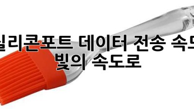 실리콘포트🚀: 데이터 전송 속도, 빛의 속도로⚡️